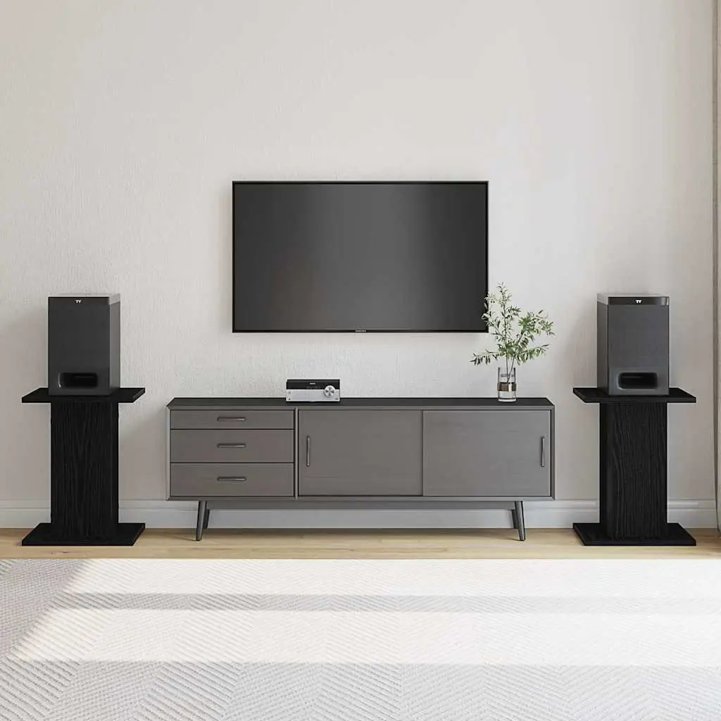 Speaker Stands Modern Audio Support 30 x 30 x 40 cm Black 2 Piece