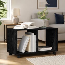 Reliable Black Oak Engineered Wood End Table 72cm