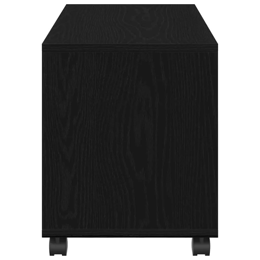 End Table Modern Accent 72cm Black Oak Engineered Wood Living Room Furniture