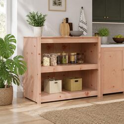 Brown Oak Kitchen Cabinet: Practical and Durable Storage 106x55x92cm