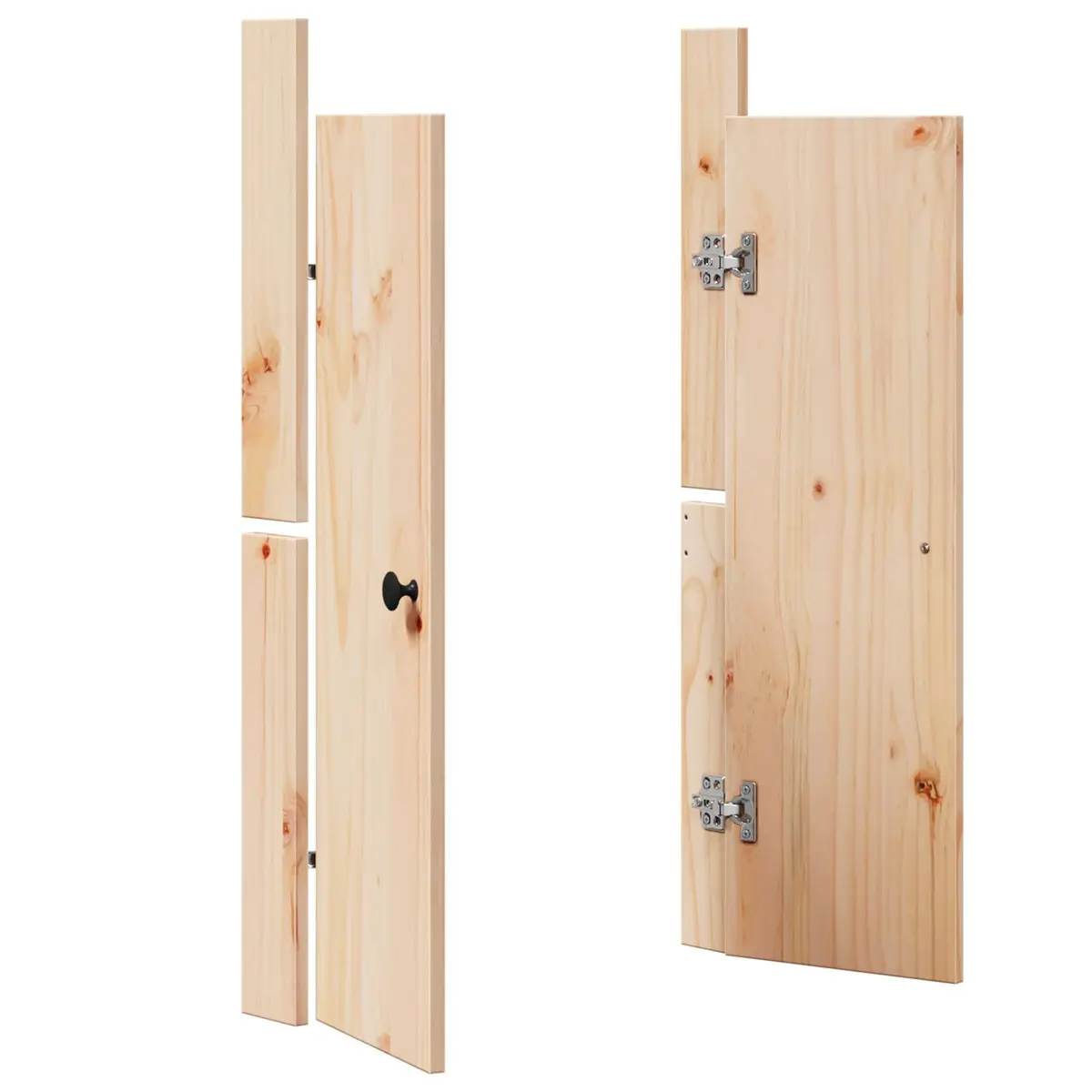 Kitchen Cabinet Door Brown Oak Solid Pine Wood 50 x 82 cm Modern Design Storage