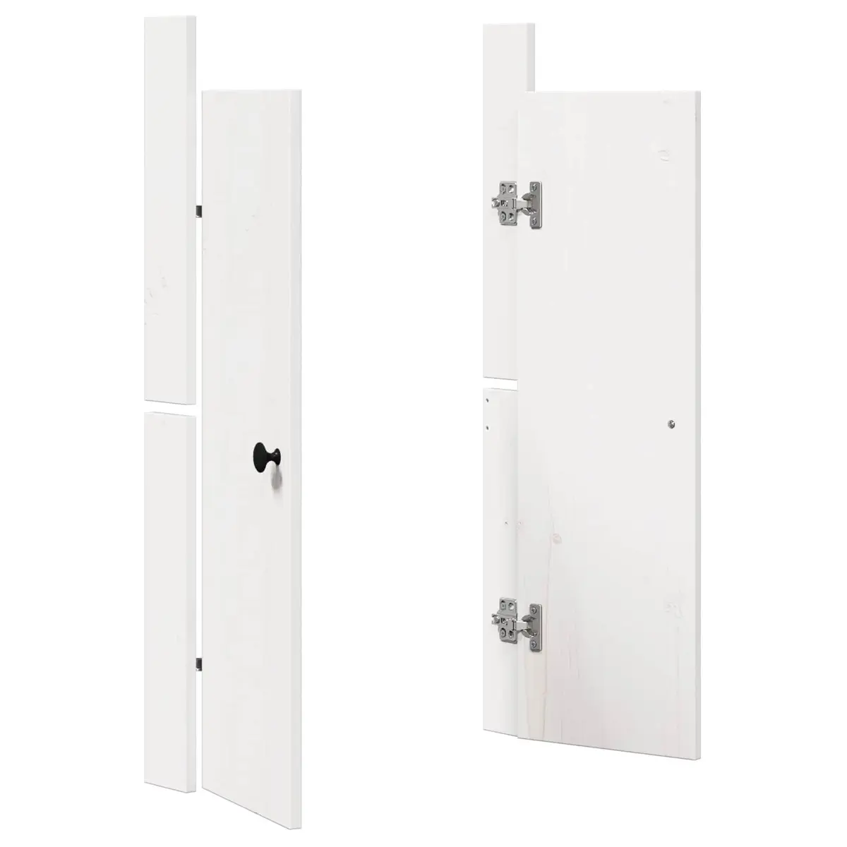 Kitchen Cabinet Door White Solid Pine Wood Modern Design 50 x 82 cm Flat Surface
