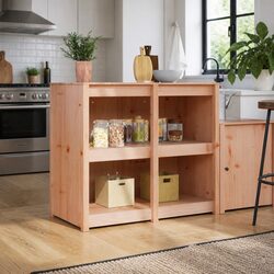 Reliable Brown Oak Kitchen Cabinet Storage Solution