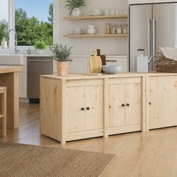 Reliable Brown Oak Kitchen Cabinet for Daily Use