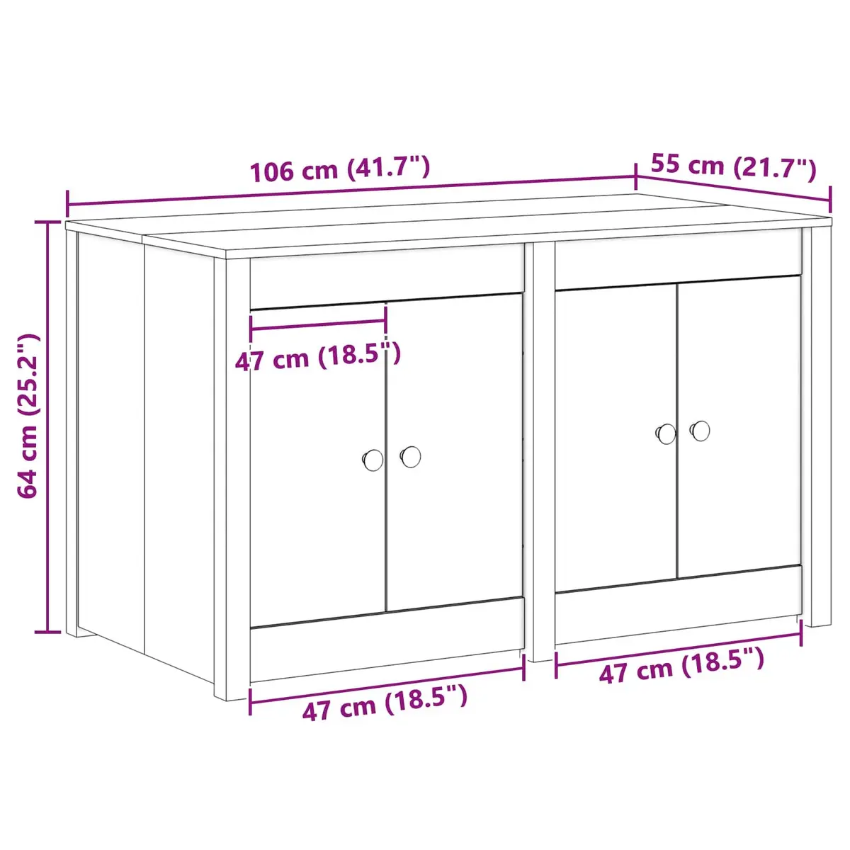 Kitchen Cabinet with Shelf Brown Oak Storage Unit Modern Home Furniture