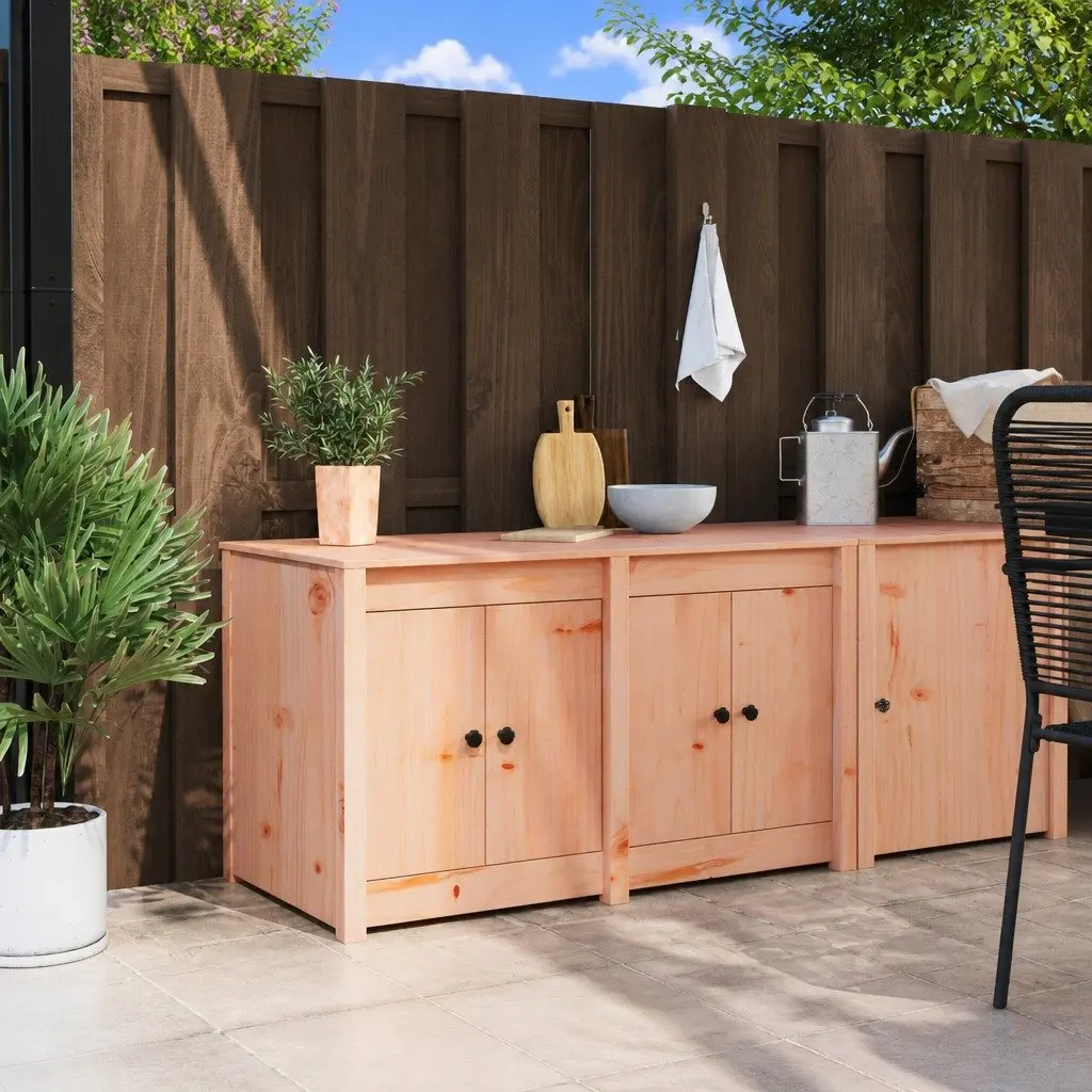 Kitchen Cabinet Storage Unit Modern Brown Oak Solid Pine 106x55x64 cm