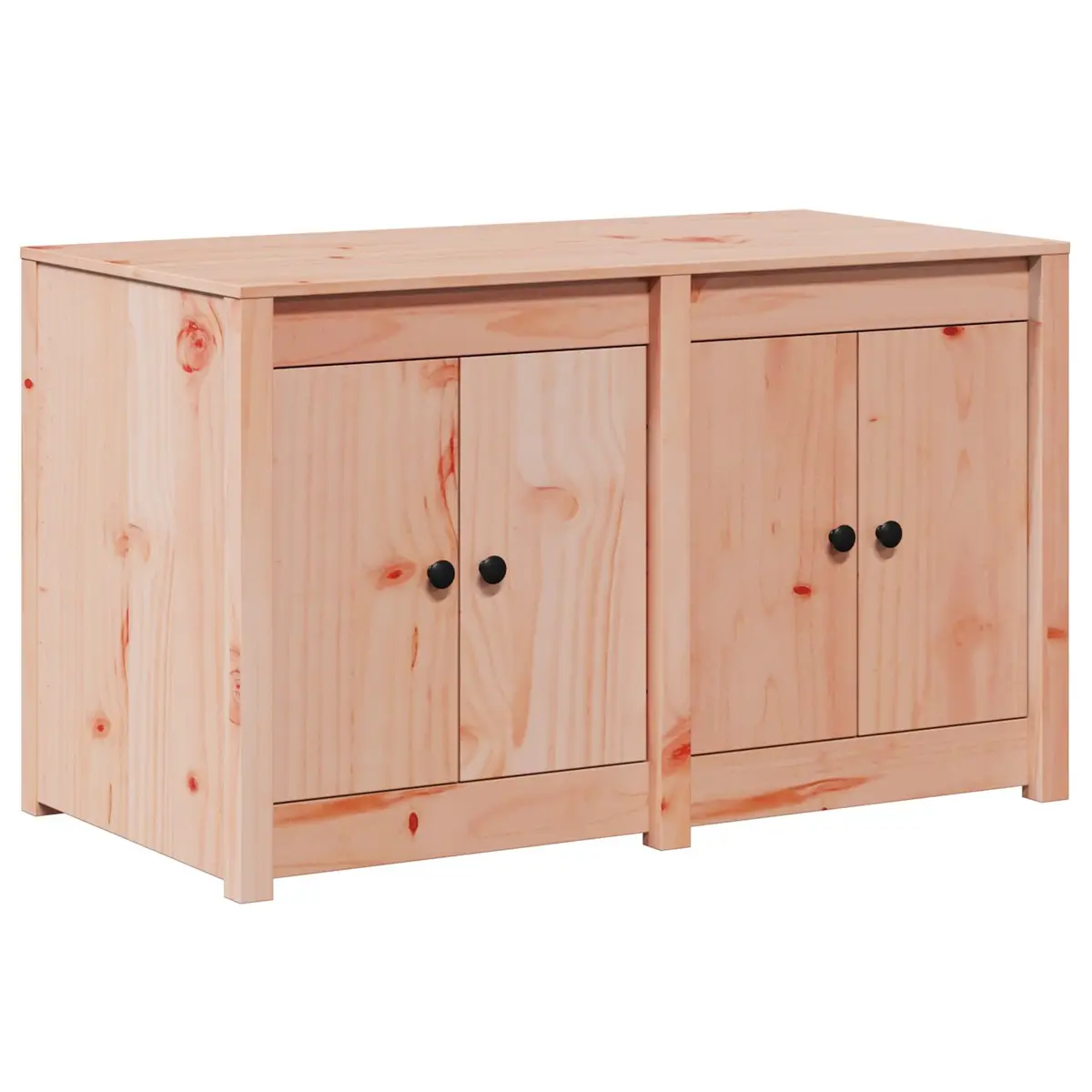 Kitchen Cabinet Storage Unit Modern Brown Oak Solid Pine 106x55x64 cm