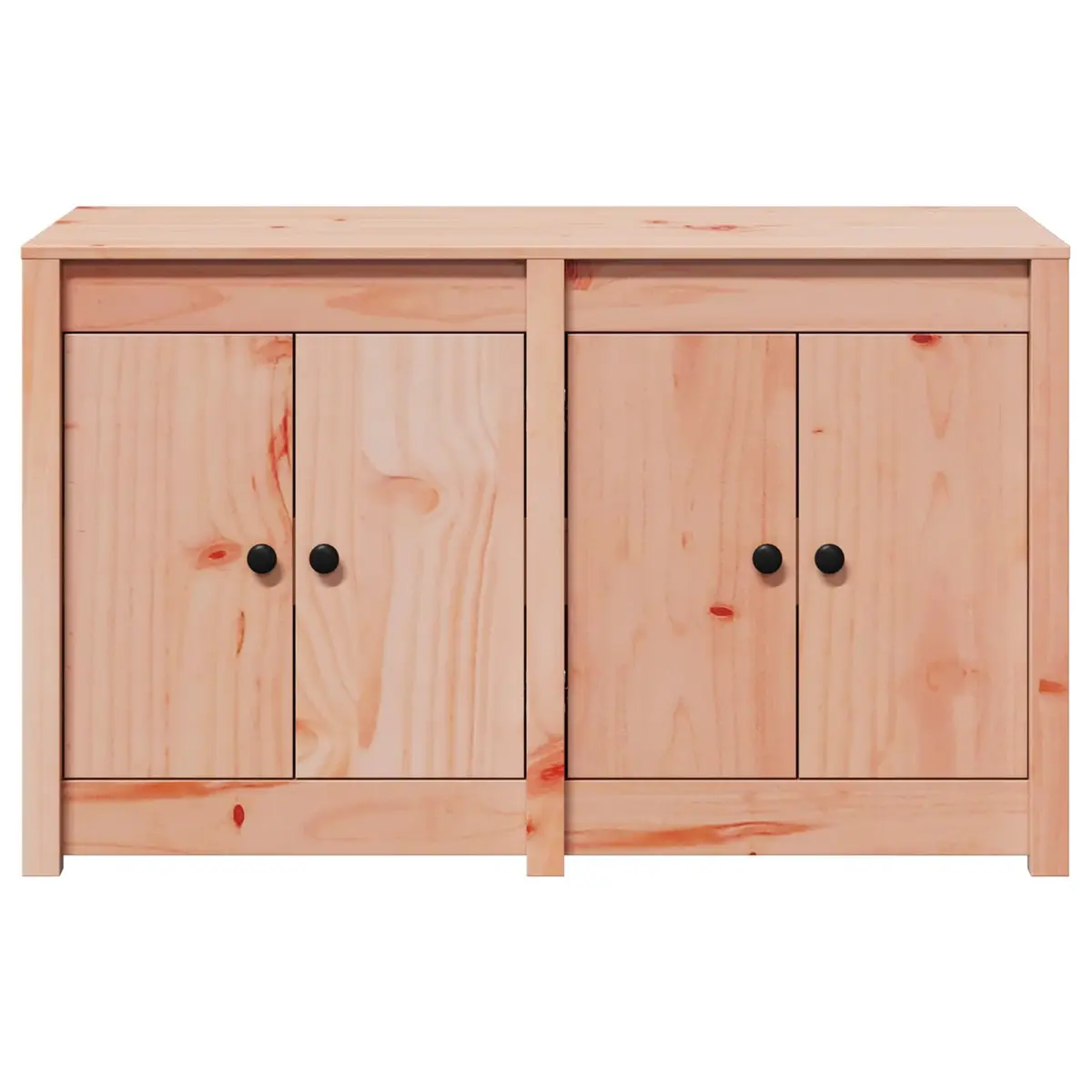 Kitchen Cabinet Storage Unit Modern Brown Oak Solid Pine 106x55x64 cm