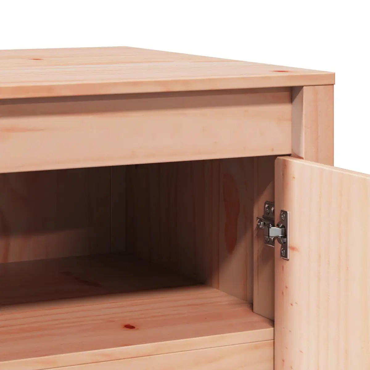 Kitchen Cabinet Storage Unit Modern Brown Oak Solid Pine 106x55x64 cm