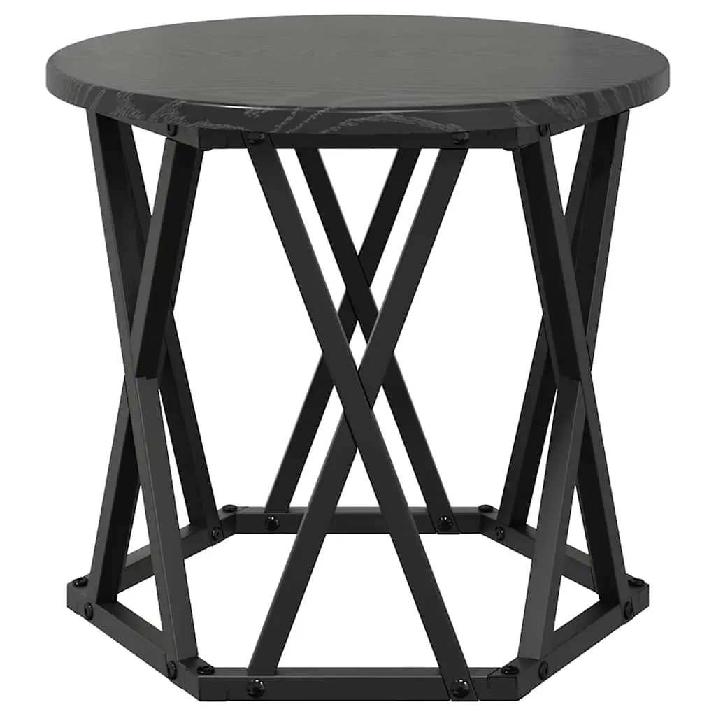 Nesting Side Table Set 3 Pieces Black Modern Coffee Tables Living Room Furniture