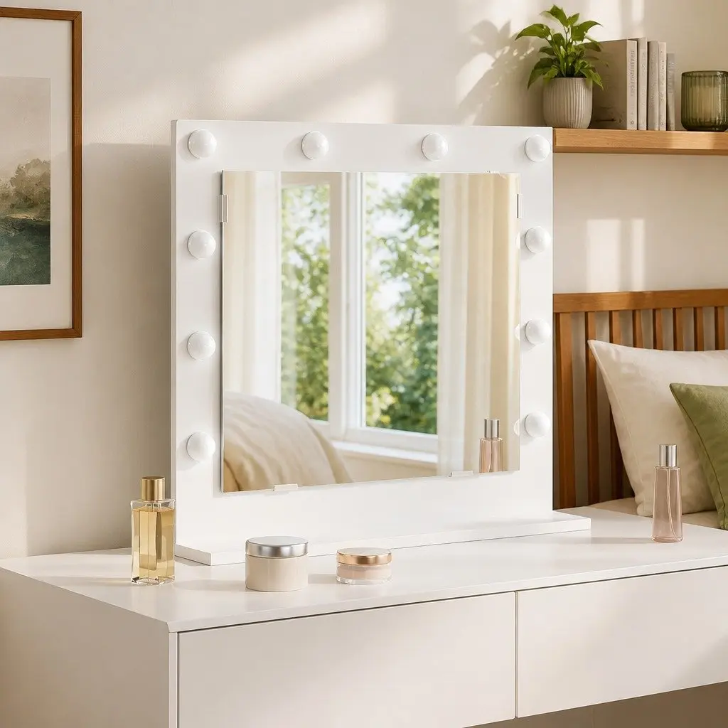 LED Vanity Mirror 60x55x18cm in White