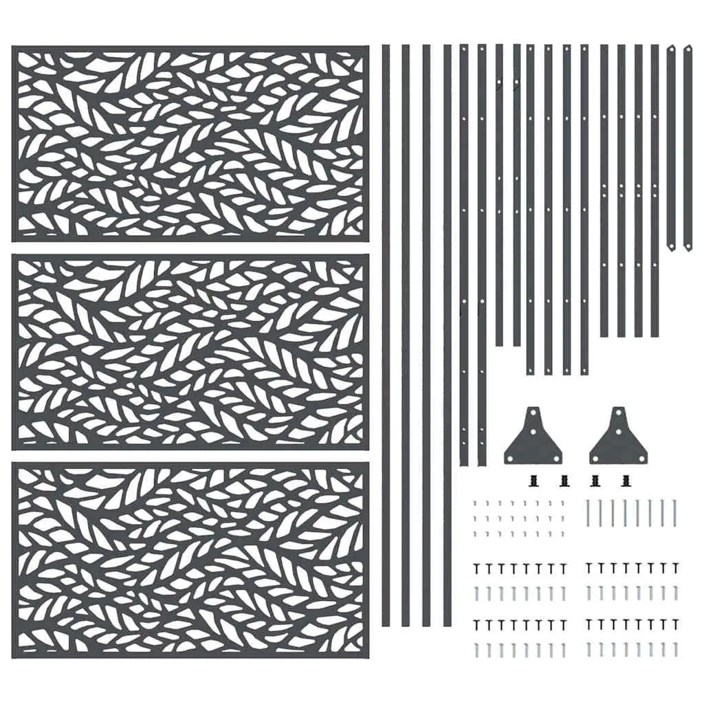 Garden Privacy Screen 100x50x180cm Rectangle Cut-Out Design Outdoor Patio