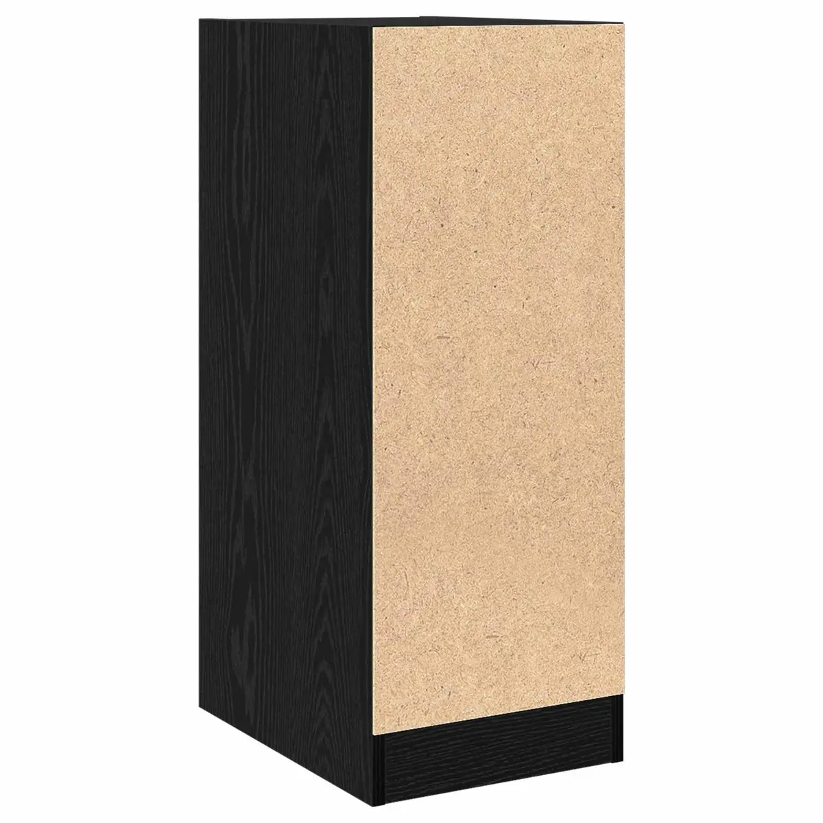 Storage Cabinet Black Oak Modern Apothecary Design Engineered Wood Home