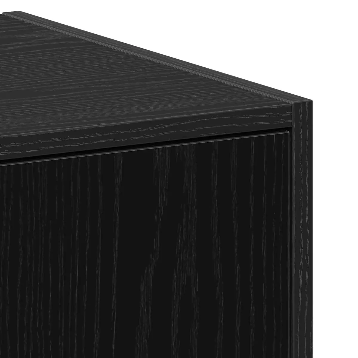 Storage Cabinet Black Oak Modern Apothecary Design Engineered Wood Home