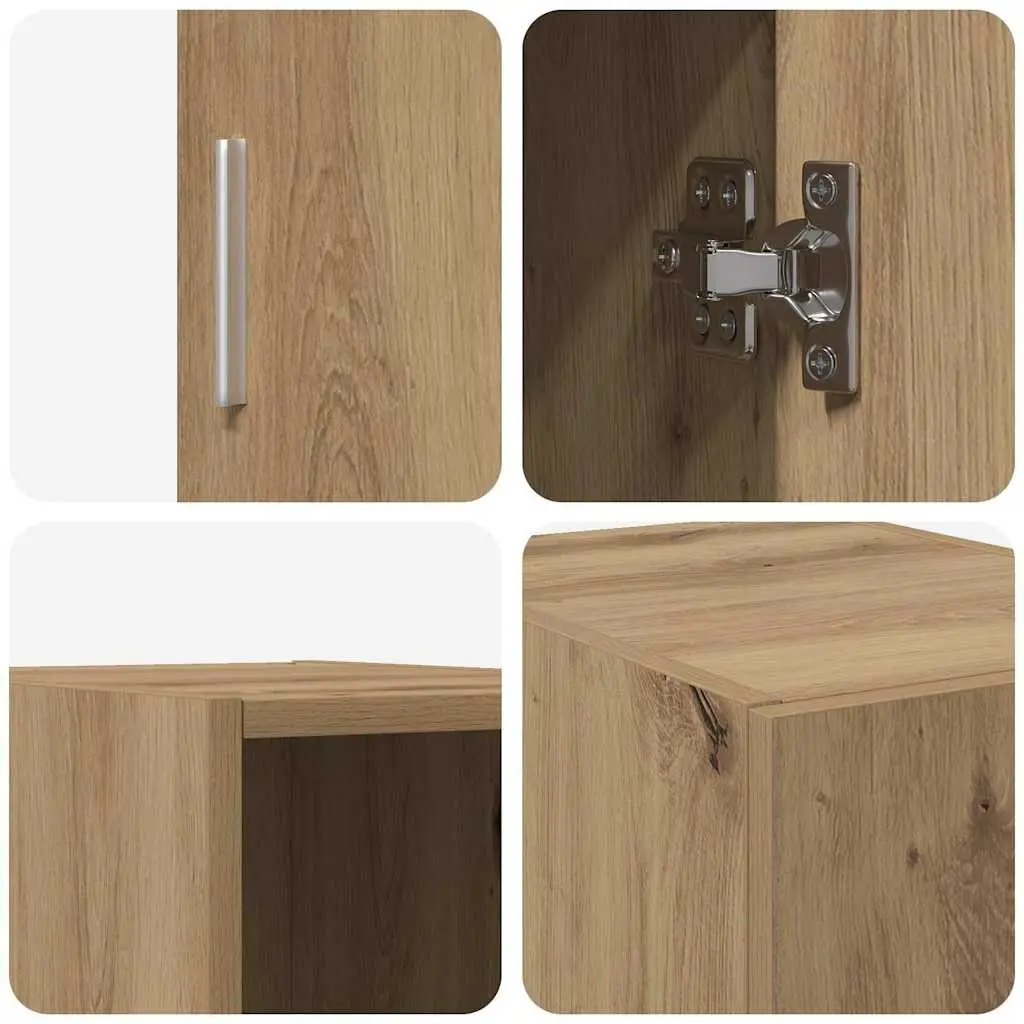 Wall-Mounted Cabinet Storage Furniture Living Room Dining Brown 30 x 42.5 x 39.5 cm