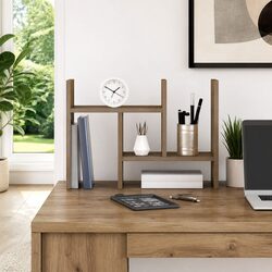 Practical Brown Desk Organiser with Engineered Wood Build