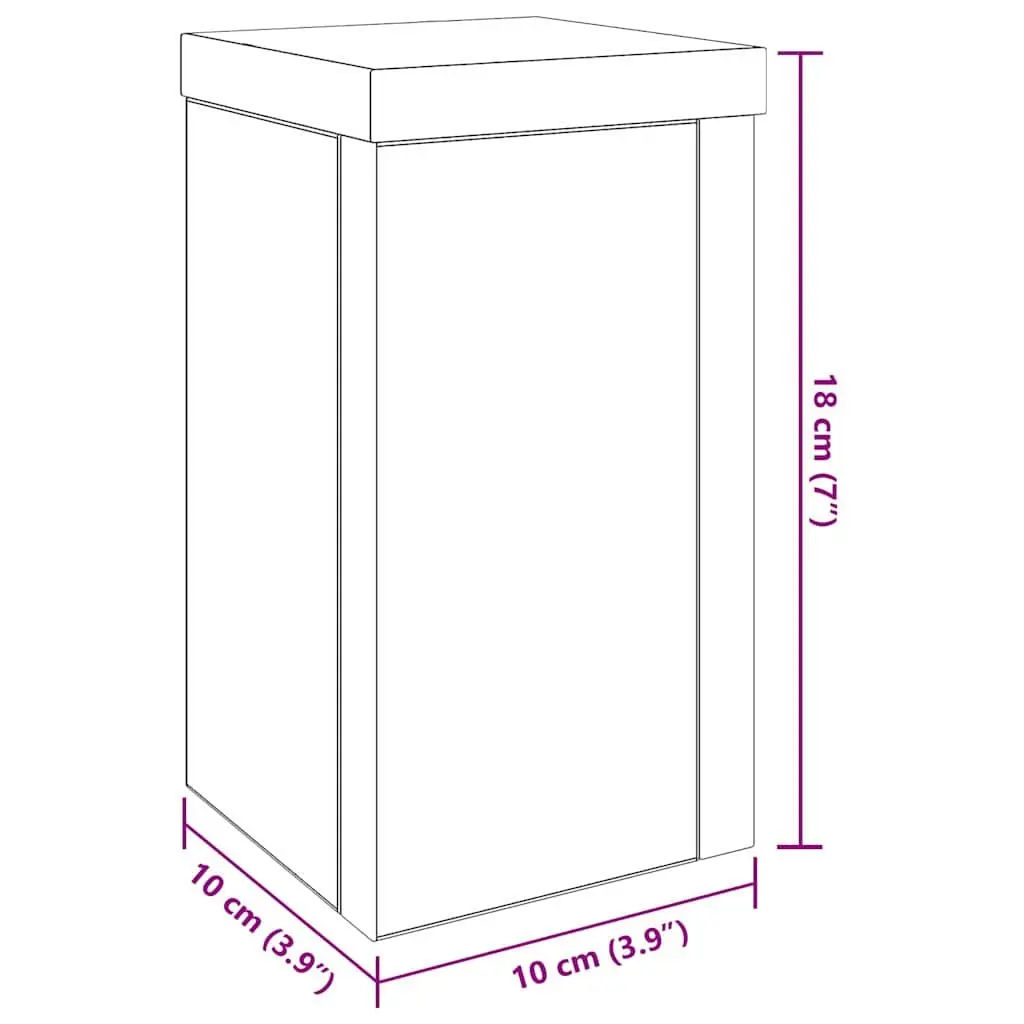 Plant Stand Set 2 pcs Indoor Outdoor Display Black Engineered Wood
