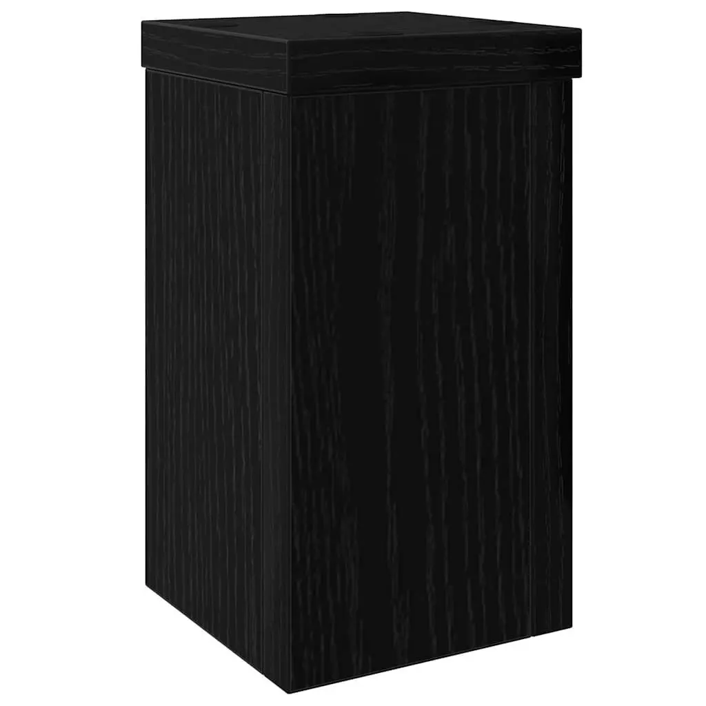 Plant Stand Set 2 pcs Indoor Outdoor Display Black Engineered Wood