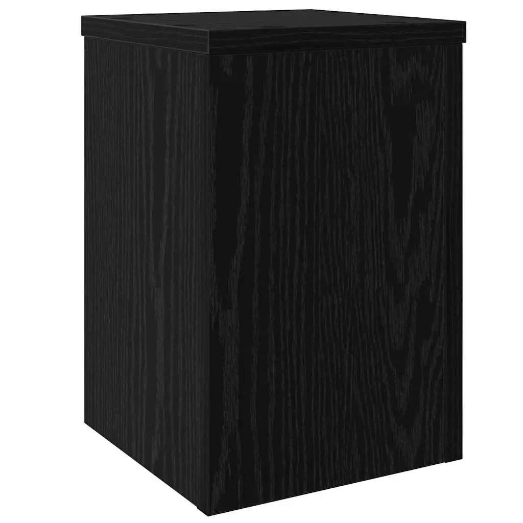 Plant Stand 2 pcs Indoor Outdoor Display 20x20x30cm Black Engineered Wood