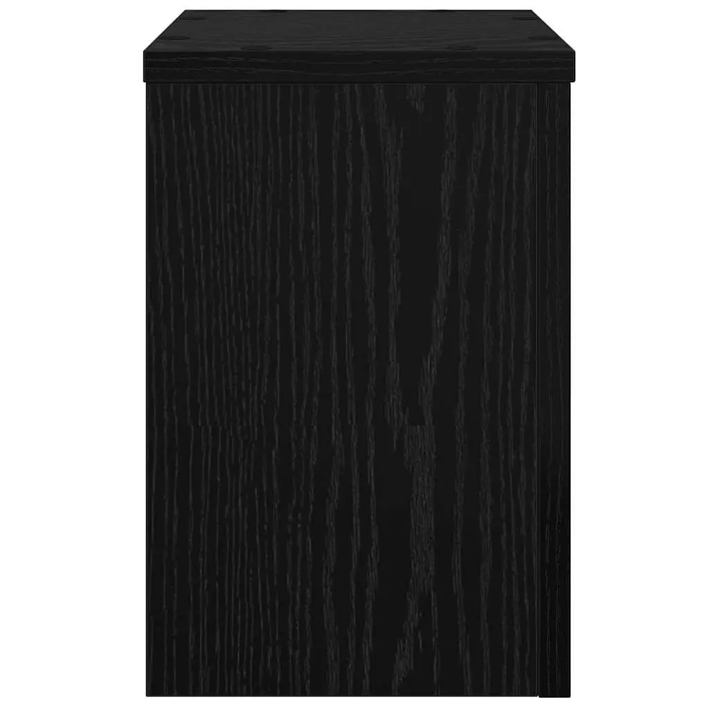 Plant Stand 2 pcs Indoor Outdoor Display 20x20x30cm Black Engineered Wood