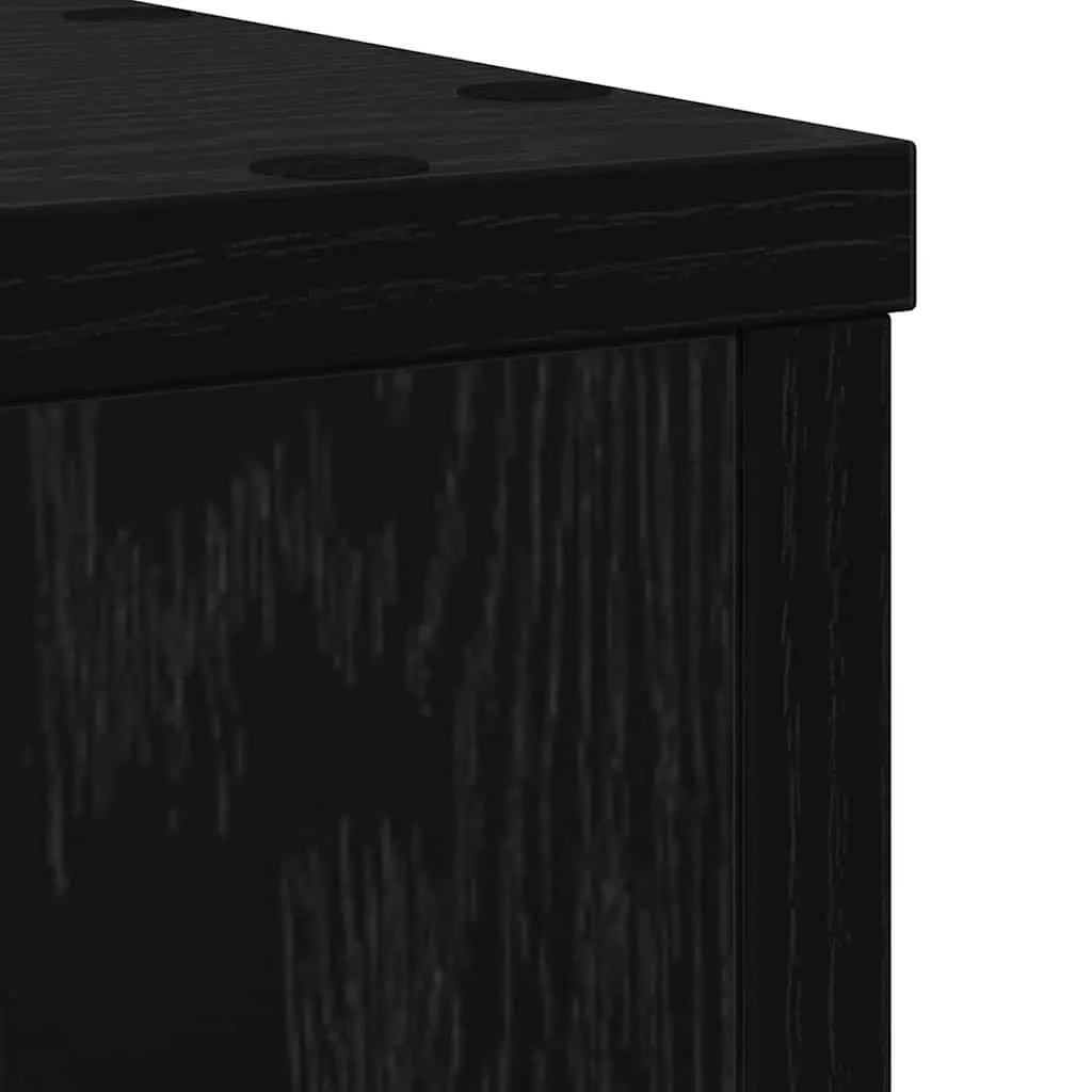 Plant Stand 2 pcs Indoor Outdoor Display 20x20x30cm Black Engineered Wood