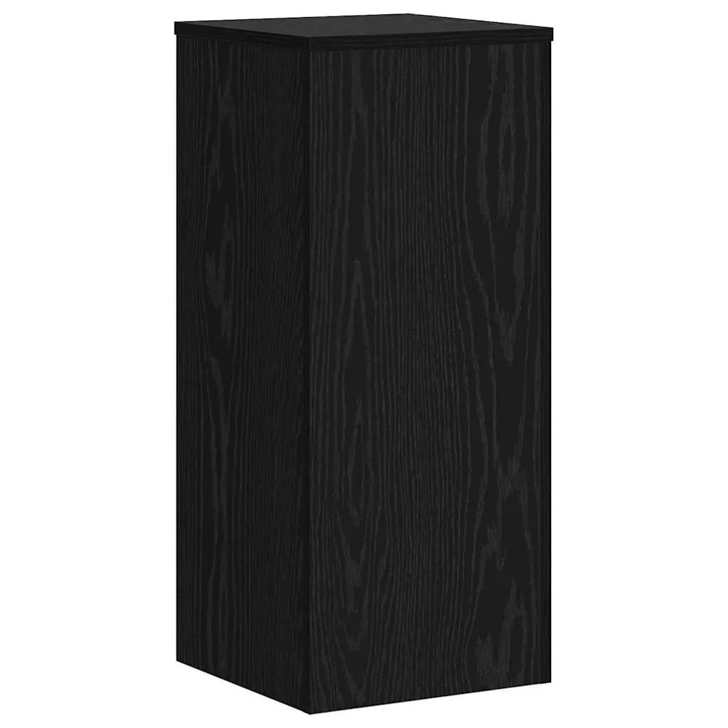 Plant Stand 2 Pieces Indoor Outdoor Display 30x30x70cm Black Oak Engineered Wood