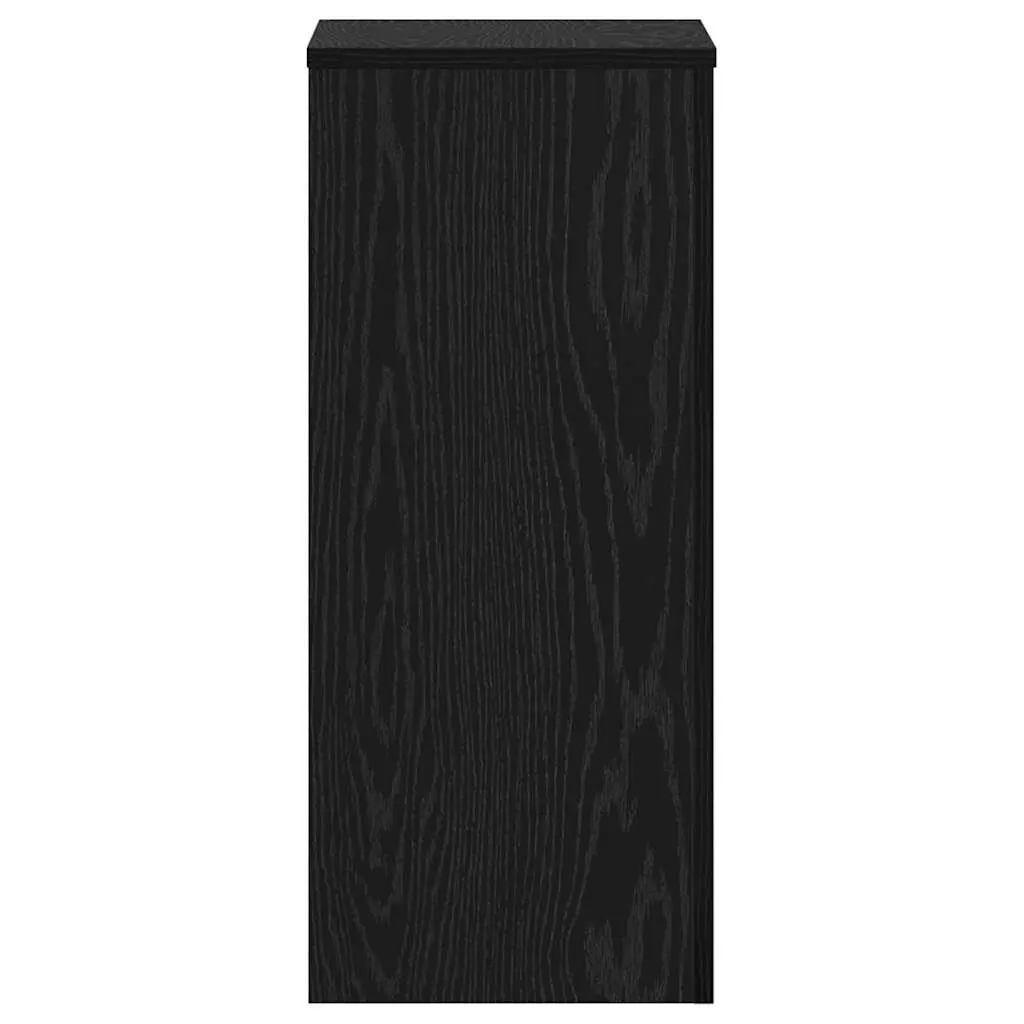 Plant Stand 2 Pieces Indoor Outdoor Display 30x30x70cm Black Oak Engineered Wood