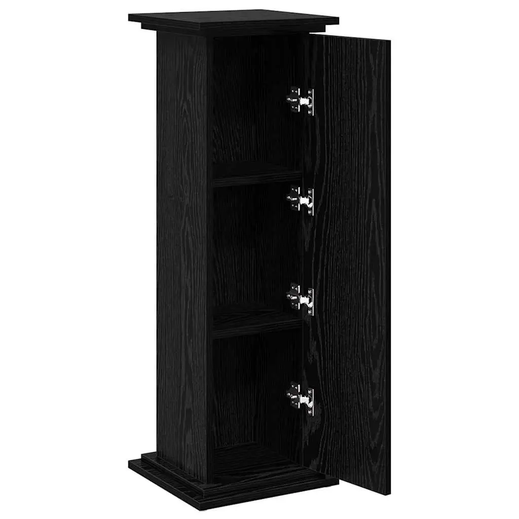 Display Stand Plant Organiser 31 x 30 x 90 cm Black Oak Indoor Outdoor