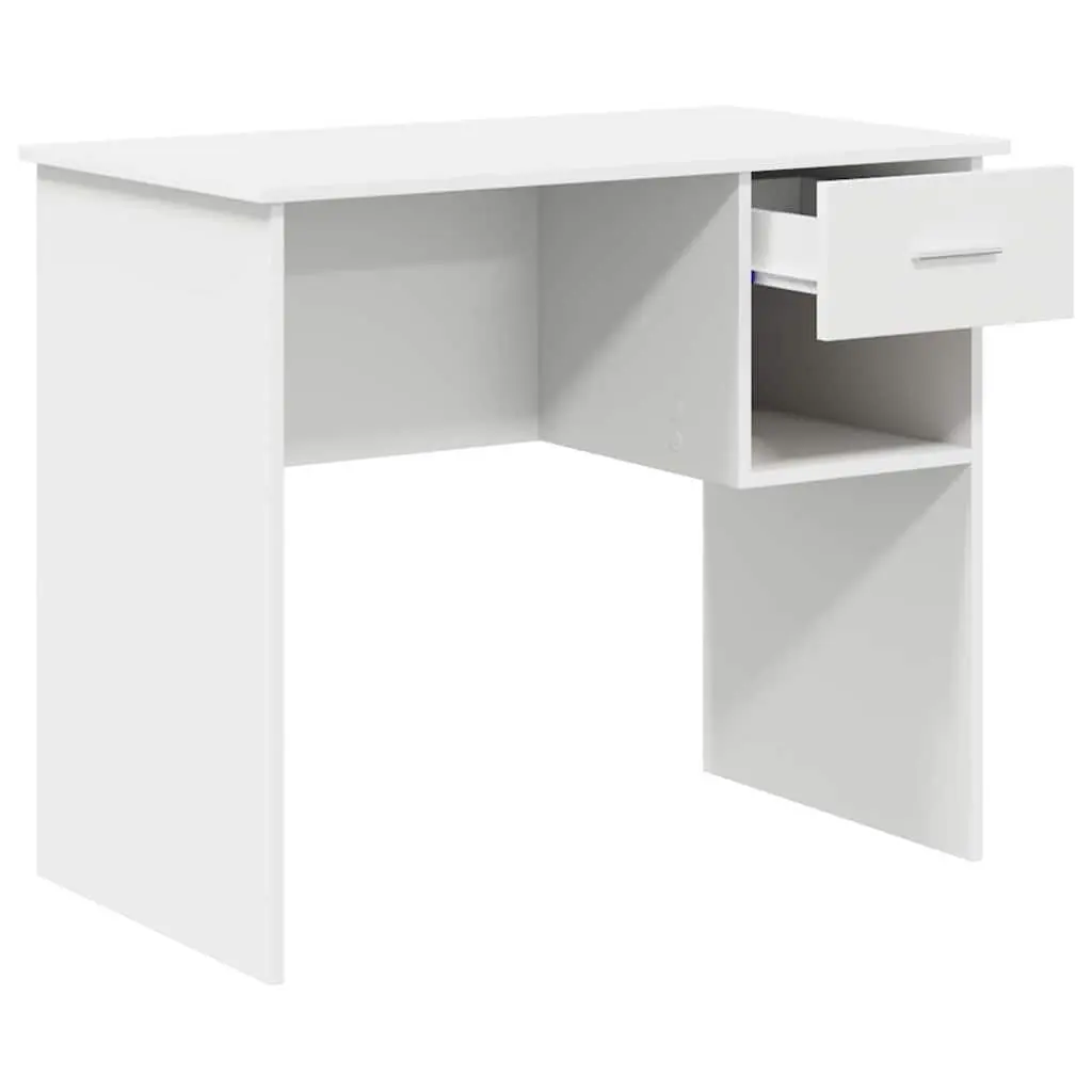 Writing Desk White Engineered Wood Office Study Furniture 90 x 49 x 75 cm