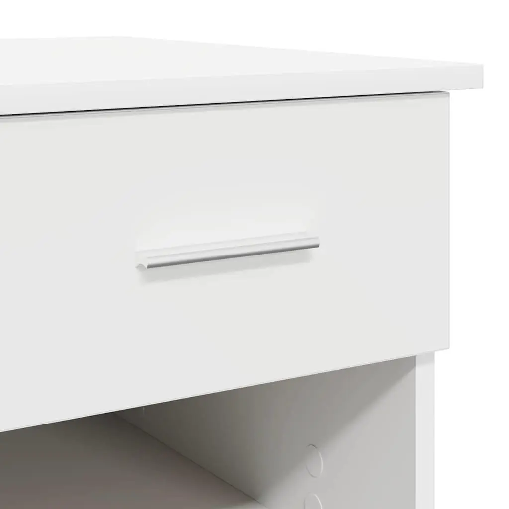 Writing Desk White Engineered Wood Office Study Furniture 90 x 49 x 75 cm