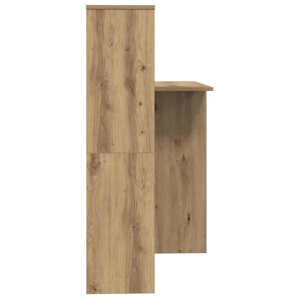 Engineered Wood Desk Brown Home Office Furniture Computer Workspace 131.5 x 50 x 106.5 cm