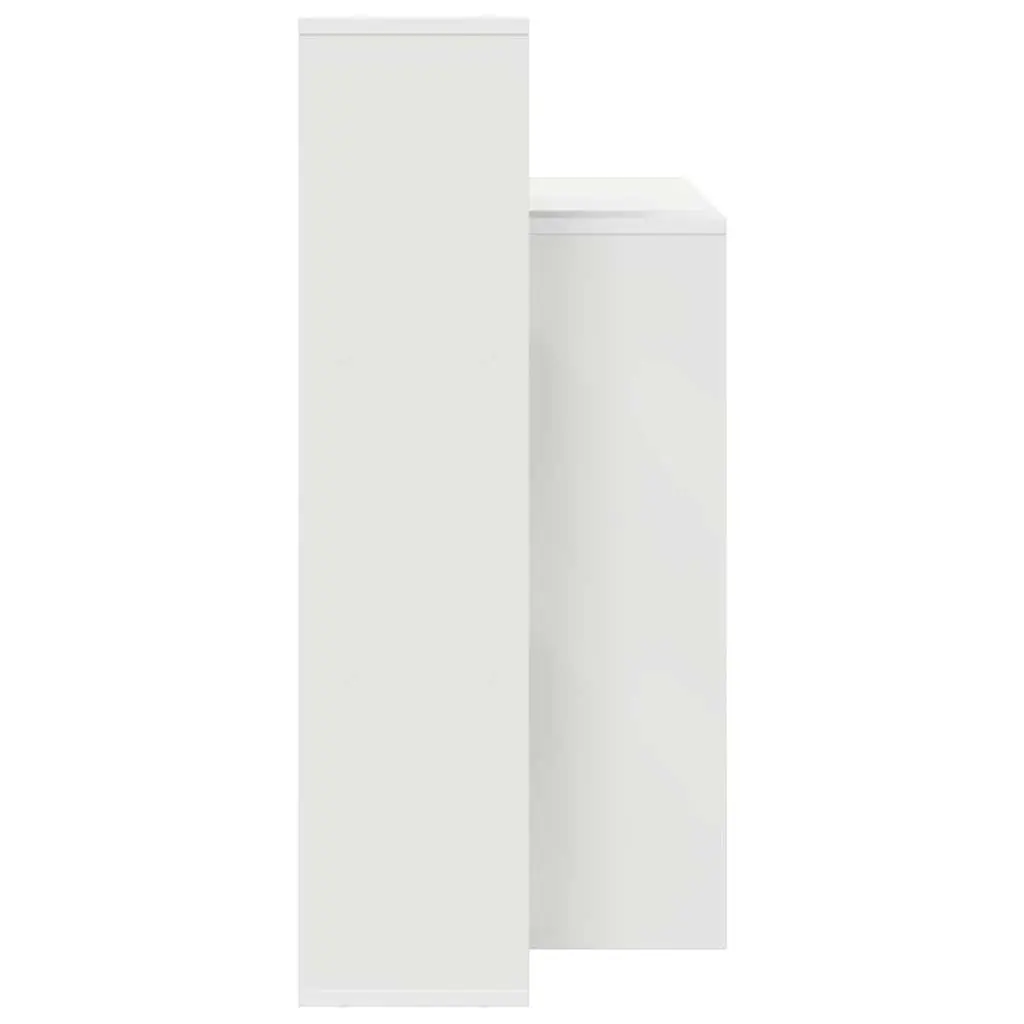 White Desk with Shelf Engineered Wood Computer Office Furniture Study Table
