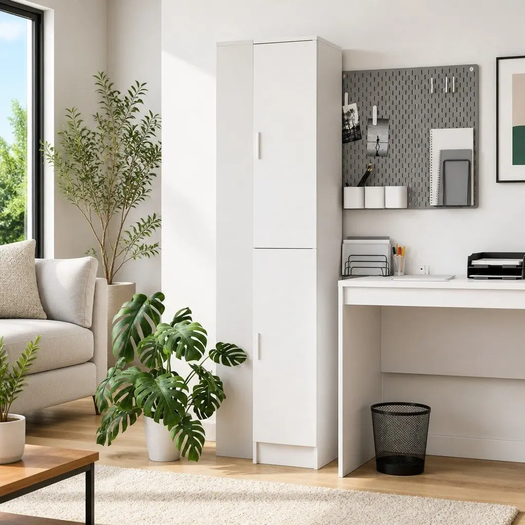 White Highboard Storage Cabinet Modern Bedroom Living Room Buffet Sideboard