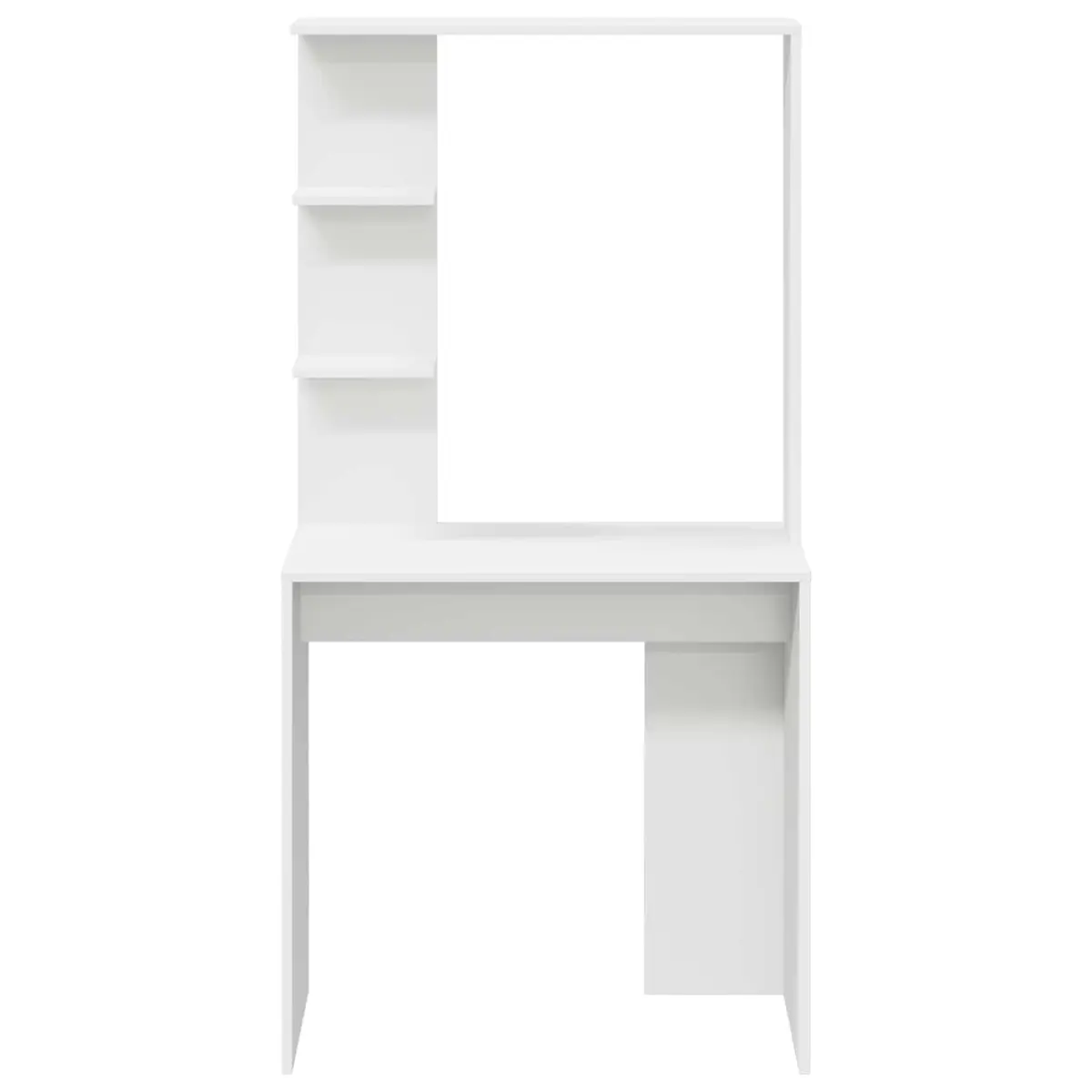 White Writing Desk with Ample Storage Options