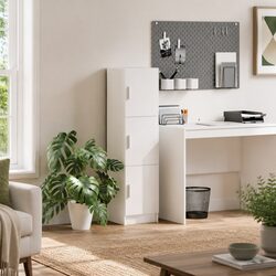 White Highboard Storage Cabinet Modern Living Room Dining Sideboard Buffet