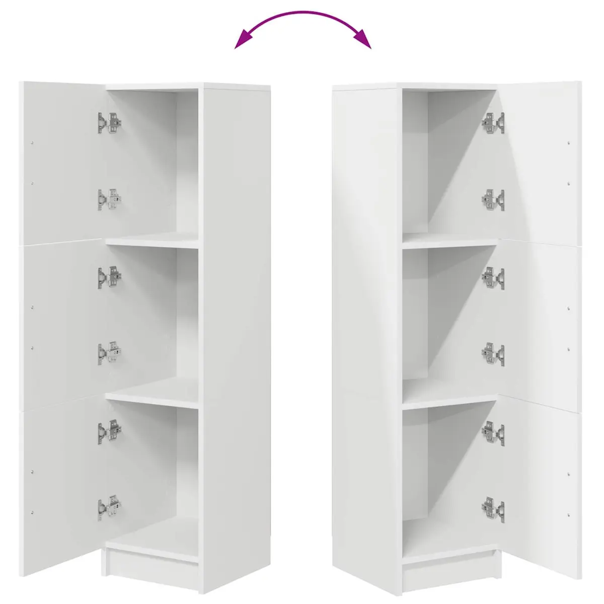 White Highboard Storage Cabinet Modern Living Room Dining Sideboard Buffet