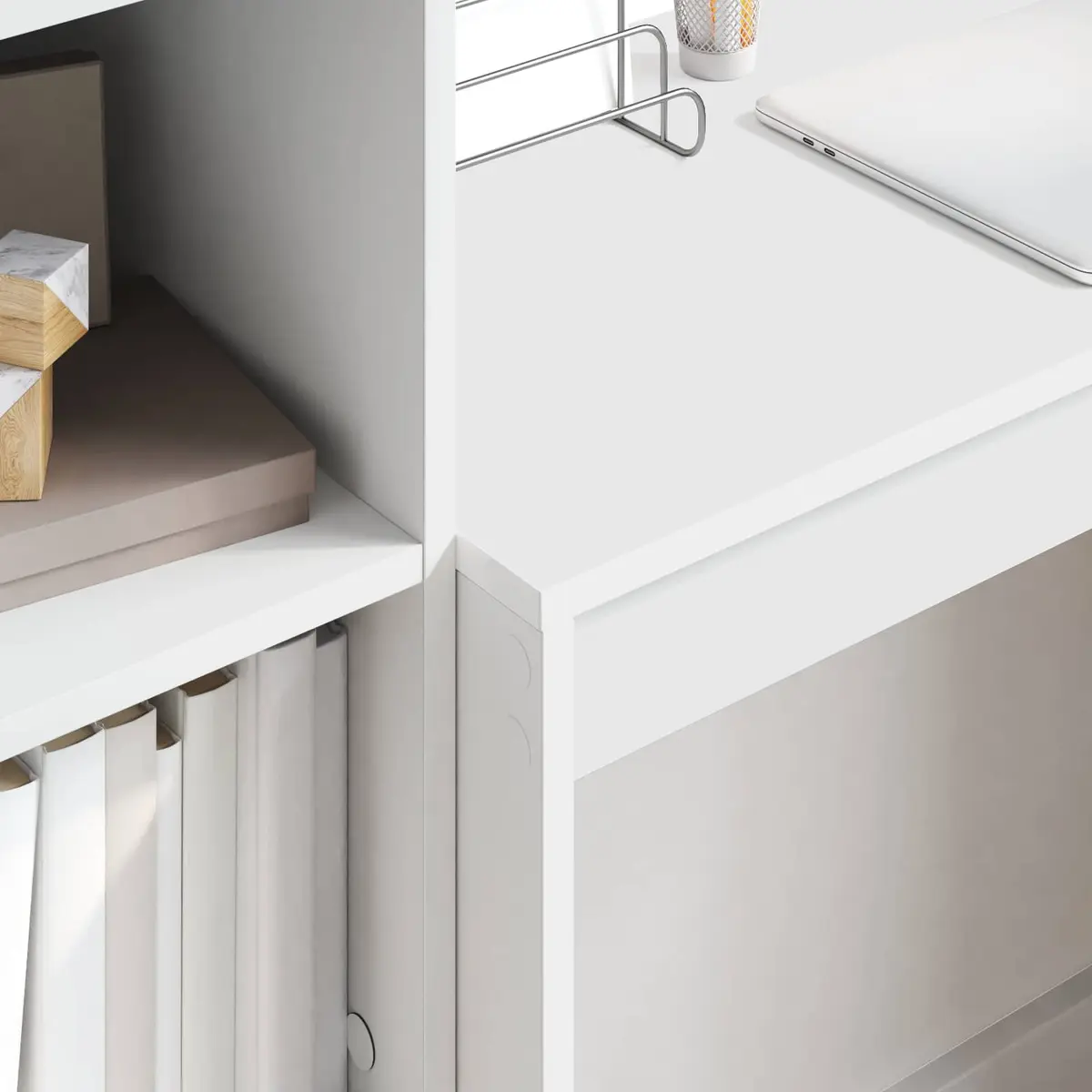 Writing Desk Engineered Wood Office Study Workspace 80 x 40 x 76 cm White