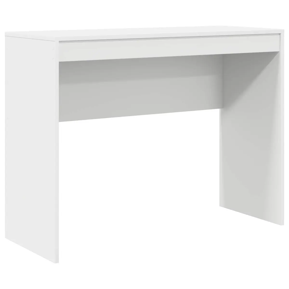 Writing Desk Compact Office Study 100x40x76cm White Engineered Wood