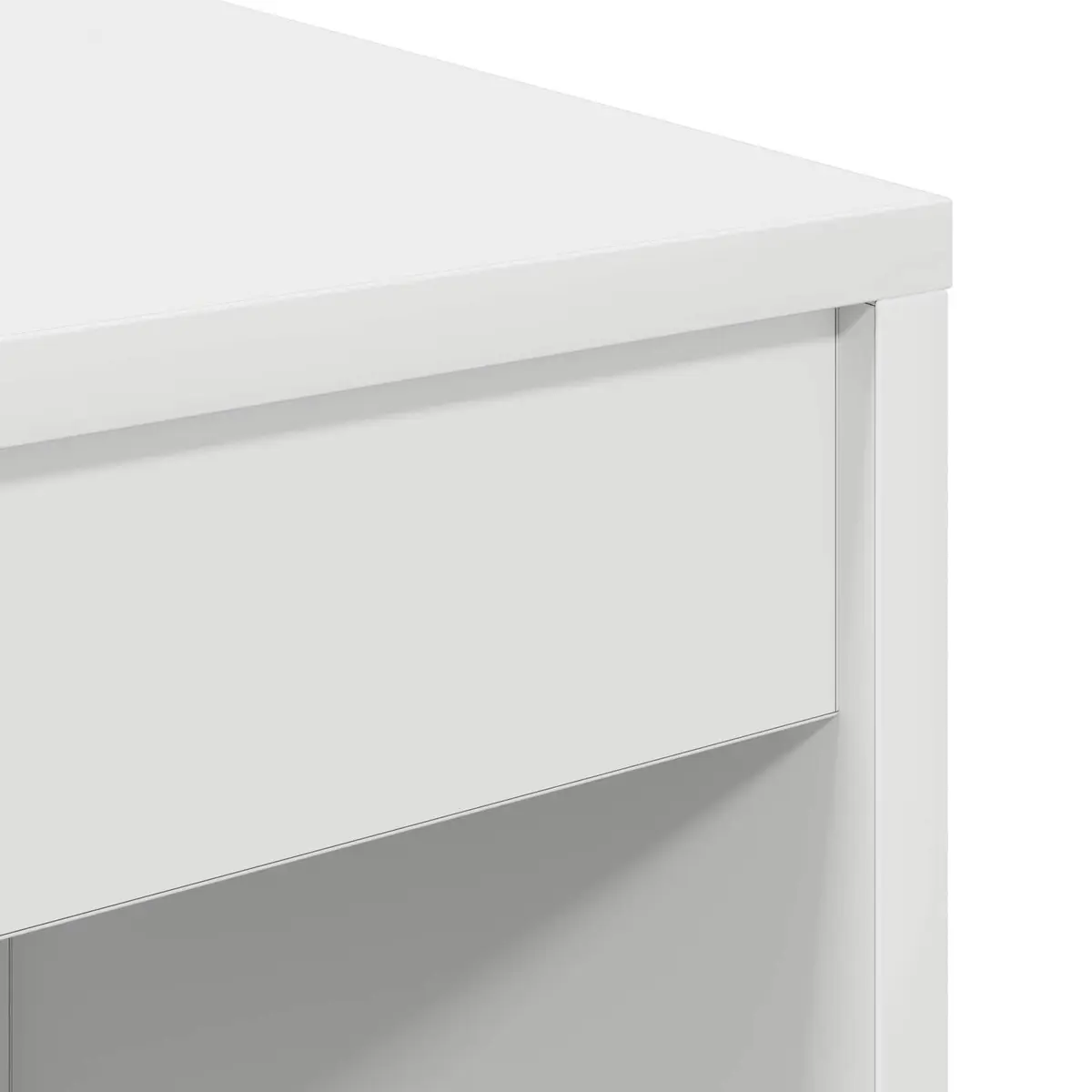 Writing Desk Compact Office Study 100x40x76cm White Engineered Wood