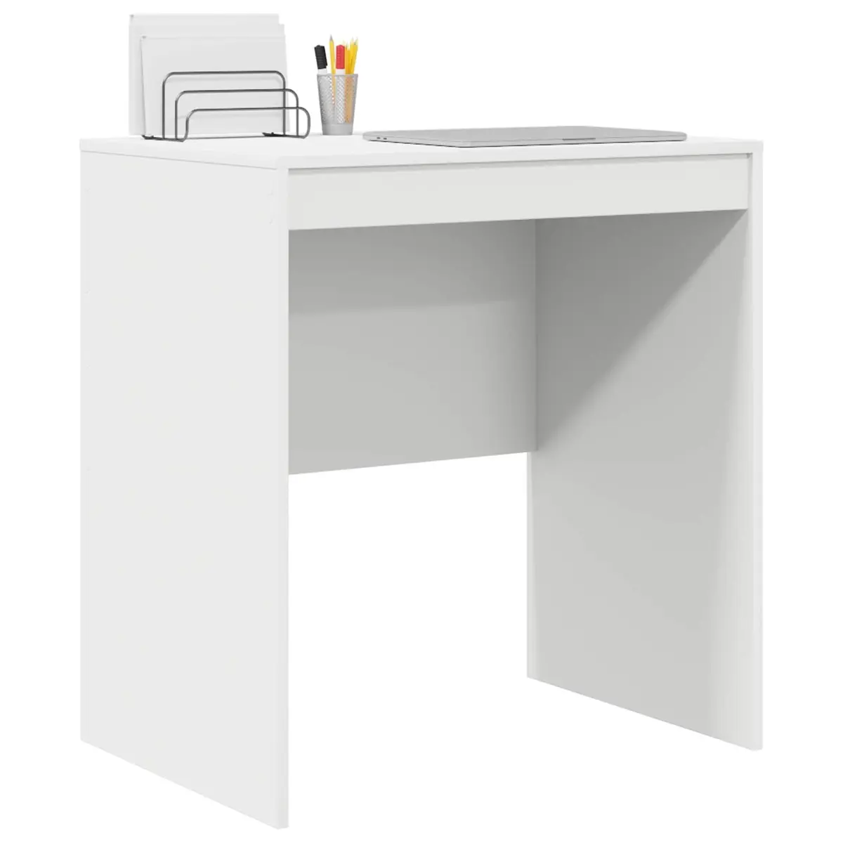 Writing Desk Compact Home Office Study 70 x 50 x 76 cm White
