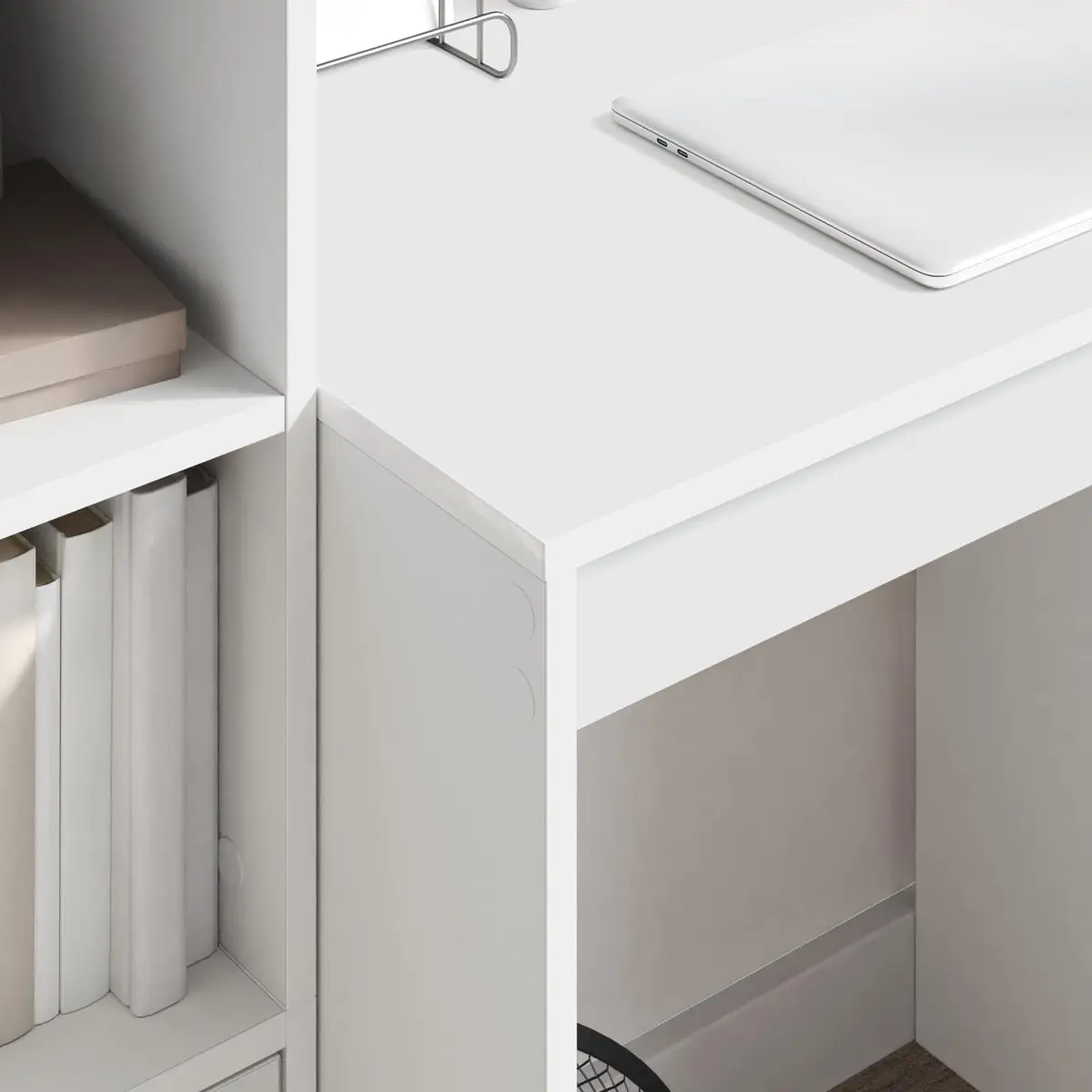 Writing Desk Compact Home Office Study 70 x 50 x 76 cm White