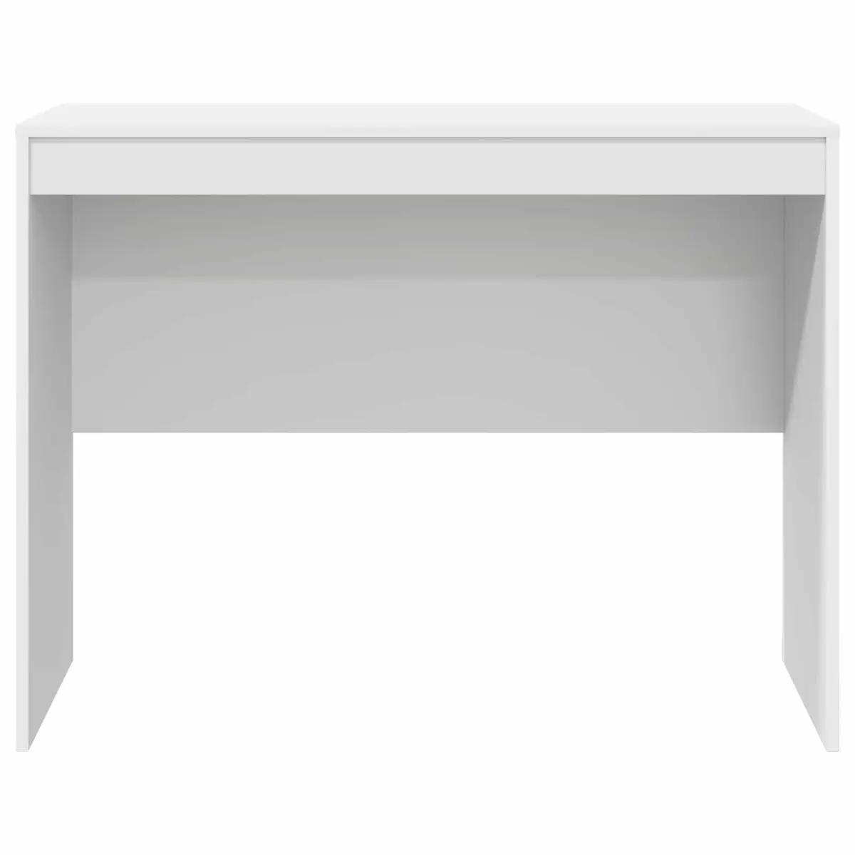 White Writing Desk Compact Office Home Study 100 x 50 x 76 cm Engineered Wood Modern Minimalist