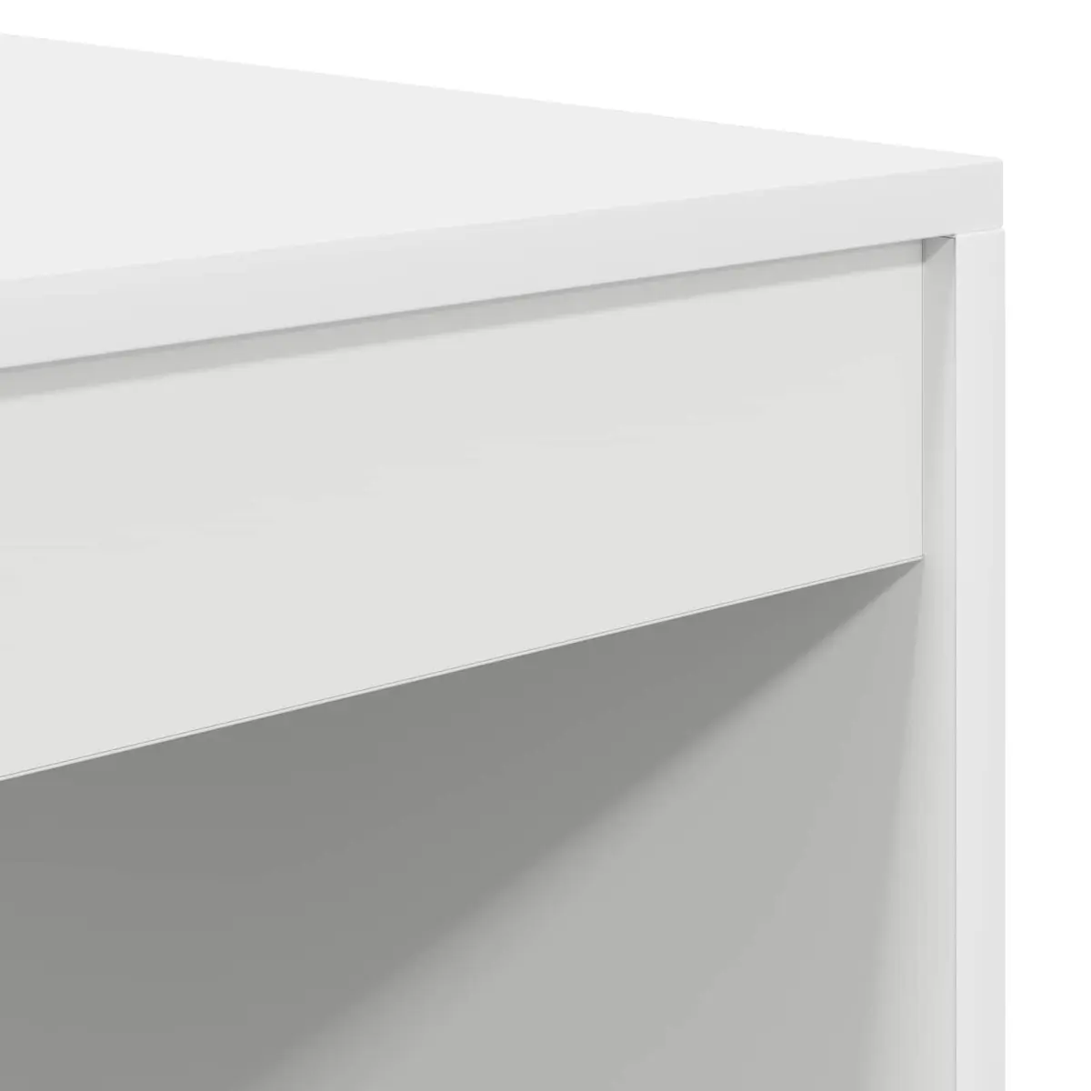 White Writing Desk Compact Office Home Study 100 x 50 x 76 cm Engineered Wood Modern Minimalist