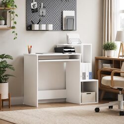 Reliable White Desk with Drawer for Your Workspace Needs