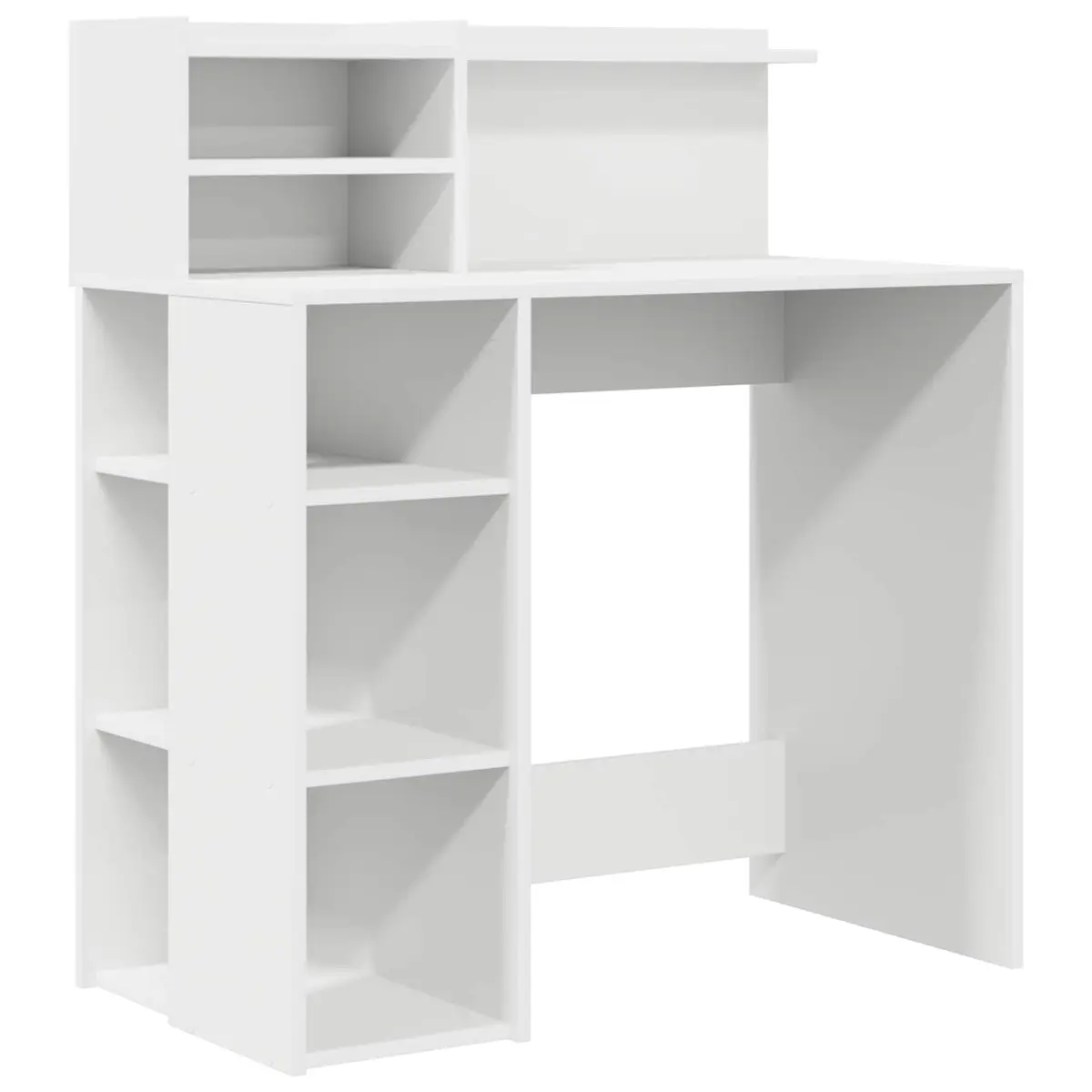 Office Writing Desk with Shelf 90 x 48 x 101.5 cm White