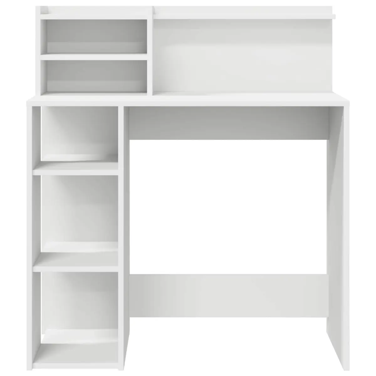 Office Writing Desk with Shelf 90 x 48 x 101.5 cm White