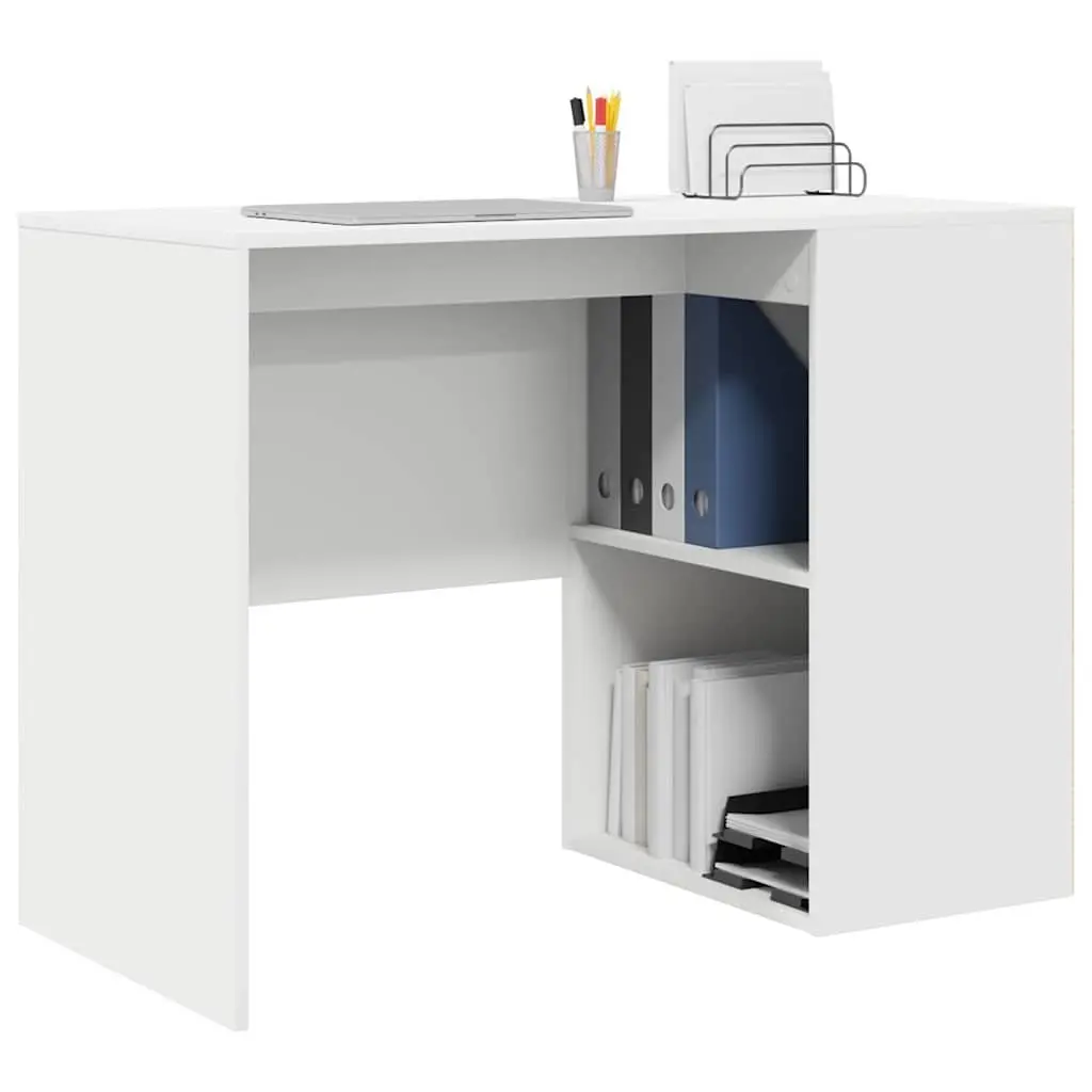 Office Desk Storage 102x50x75cm White Home Study Workstation