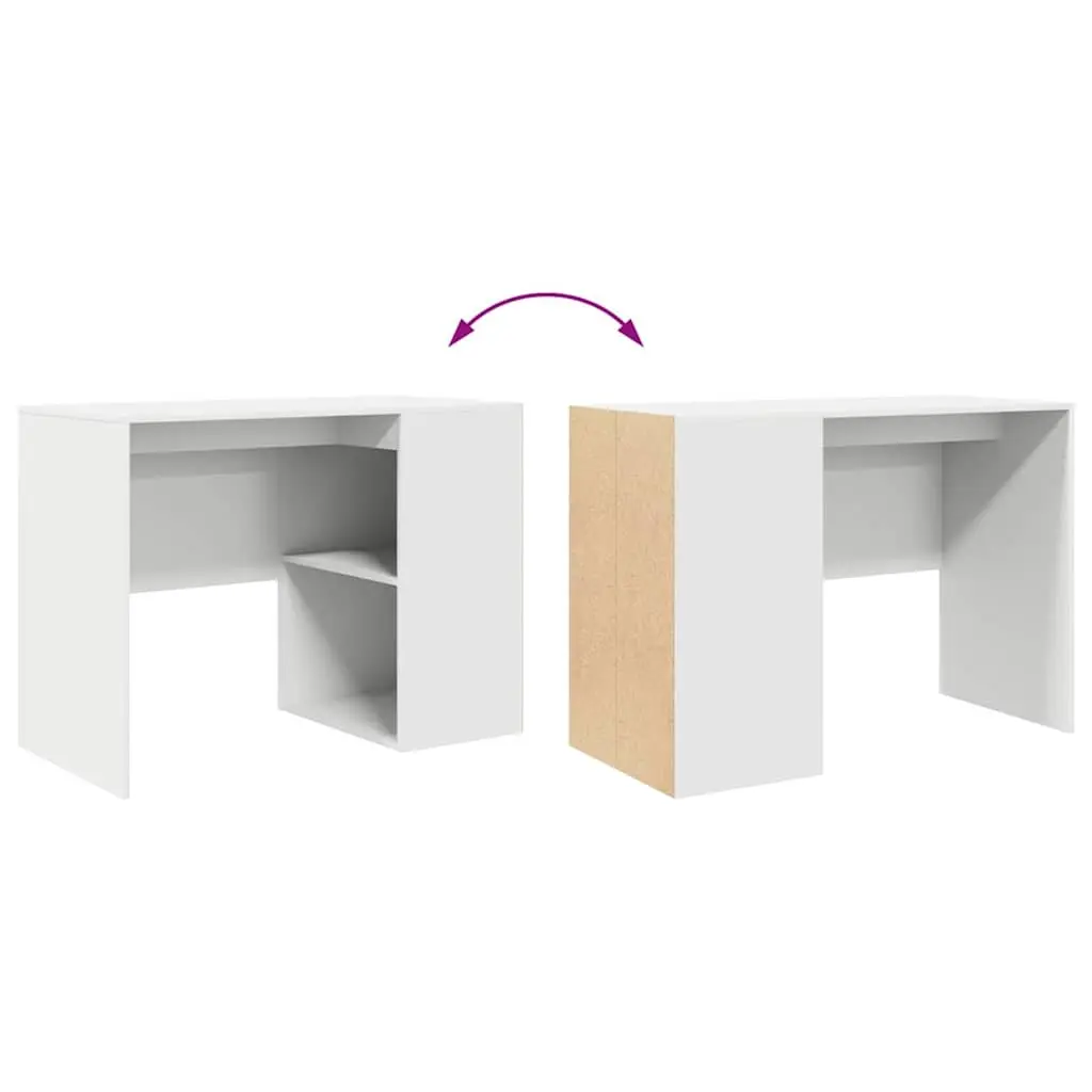Office Desk Storage 102x50x75cm White Home Study Workstation