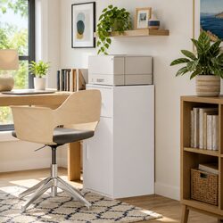 Reassuringly Practical White Sideboard with Drawer