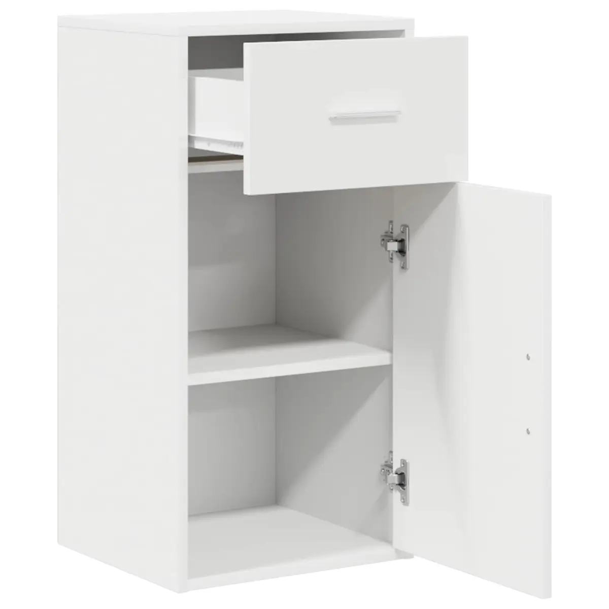 White Sideboard with Drawer Modern Storage Cabinet Living Room Dining Furniture